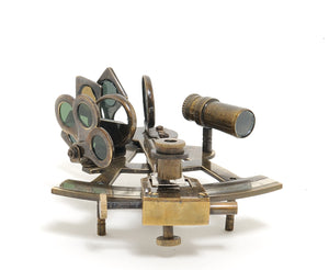 Homeroots 4" X 4.5" X 2.5" Nautical Sextant In Wood Box  Medium  Metal 364311