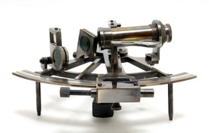 Homeroots 8.5" X 8" X 4.5" Nautical Sextant In Wood Box  Large  Metal 364312