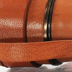 Homeroots Rustic Brass And Leather Handheld Telescope  Metal 364320