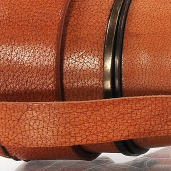 Homeroots Rustic Brass And Leather Handheld Telescope  Metal 364320