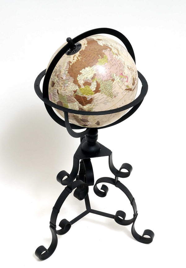 Homeroots 11" X 11" X 22.5" Globe On Tristand  Metal 364328