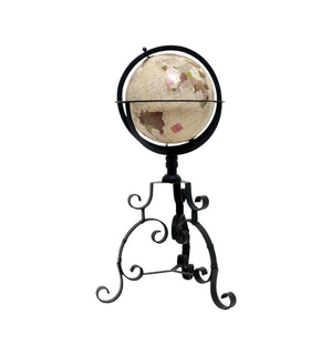 Homeroots 11" X 11" X 22.5" Globe On Tristand  Metal 364328