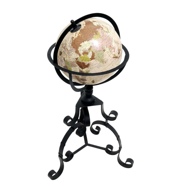 Homeroots 11" X 11" X 22.5" Globe On Tristand  Metal 364328