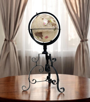 Homeroots 11" X 11" X 22.5" Globe On Tristand  Metal 364328