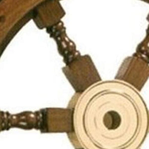 Homeroots 30" X 30" X 2" Ship Wheel  Metal 364331