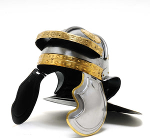 Homeroots 14" X 15" X 12" Imperial Roman Helmet  Metal 364332