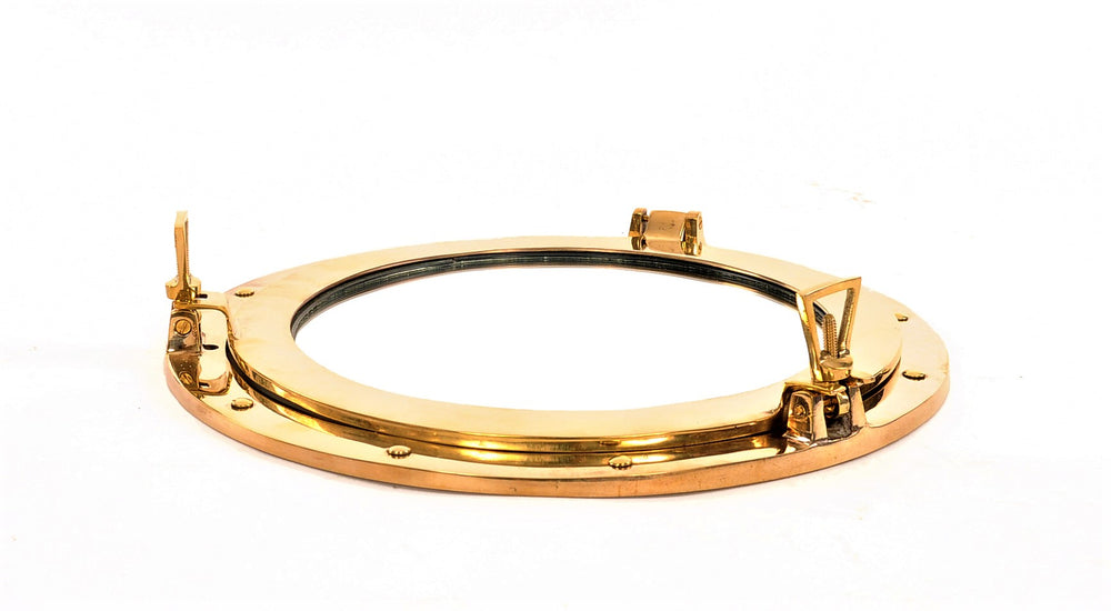 Homeroots 15" X 15" X 3" Porthole Mirror  Metal 364347