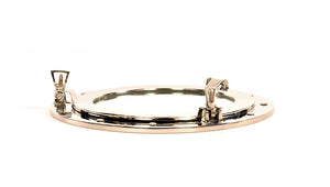 Homeroots 12" Silver Round Brass Framed Accent Mirror   364348