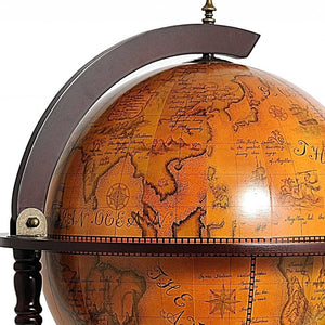 Homeroots 22" X 22" X 37" Globe Drink Cabinet  Wood 364350