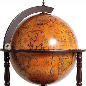 Homeroots 22" X 22" X 37" Globe Drink Cabinet  Wood 364350