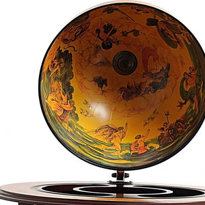 Homeroots 26" X 26" X 45" Globe Bar  3 Legs  Wood 364352