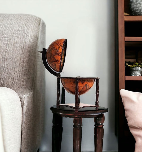 Homeroots 22" Old World Nautical Map Globe Mini Bar   364354