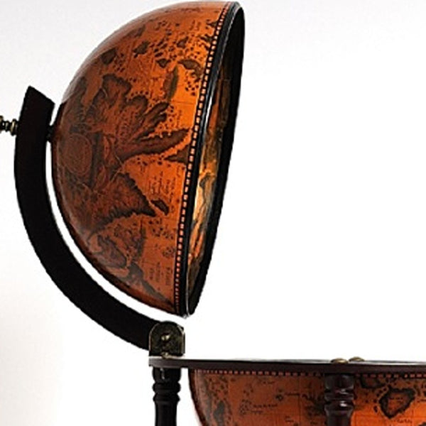 Homeroots 22" Old World Nautical Map Globe Mini Bar   364354