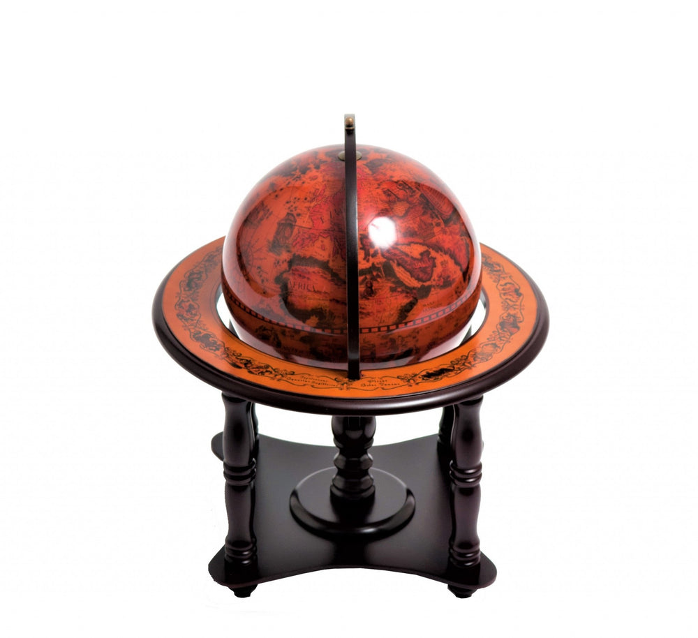 Homeroots Vintage Look Desk Top Globe  Manufactured Wood 364355