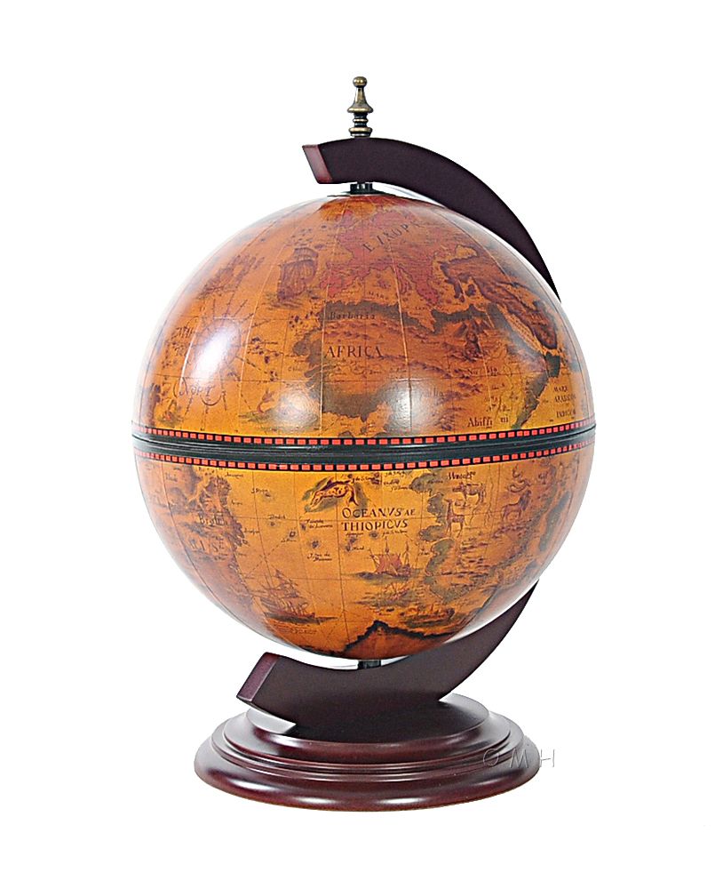 Homeroots 13" X 15" X 19" Red Globe With Chess Holder  Manufactured Wood 364359