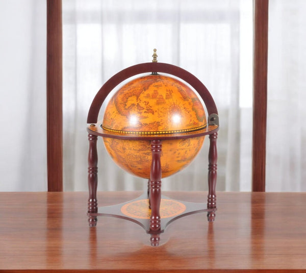 HomeRoots 22" Hand-Painted Walnut Wood Tabletop Sculpture - Contemporary Art Piece for Modern Décor & Gifting 364362