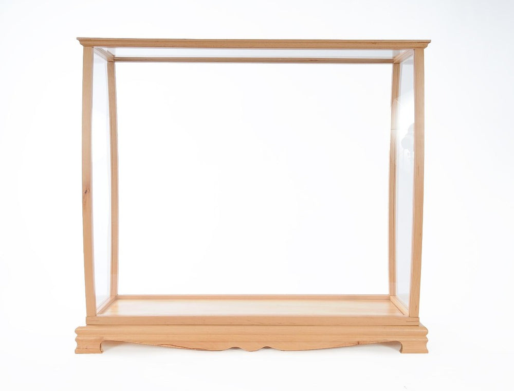 HomeRoots 13 Inch Wooden Square Curio Cabinet Compact Tabletop Display Case for Collectibles 364368