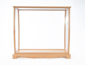 HomeRoots 13 Inch Wooden Square Curio Cabinet Compact Tabletop Display Case for Collectibles 364368