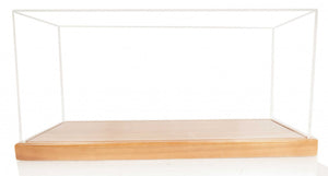 HomeRoots 28" Elegant Wood & Glass Display Stand – Stylish Storage Solution for Collectibles & Decor Items 364371