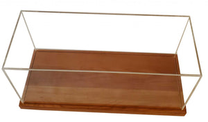 HomeRoots 28" Elegant Wood & Glass Display Stand – Stylish Storage Solution for Collectibles & Decor Items 364371