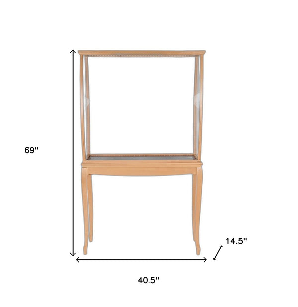 Homeroots 69" Wood Brown Solid Wood Hand Painted Figurine Tabletop Sculpture  Solid Wood 364378