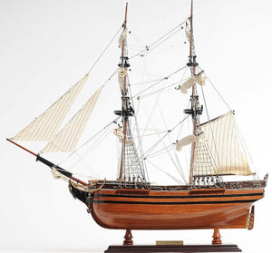 24 Inch Handcrafted Solid Wood Sailing Vessel Replica Coastal Home Decor Accent