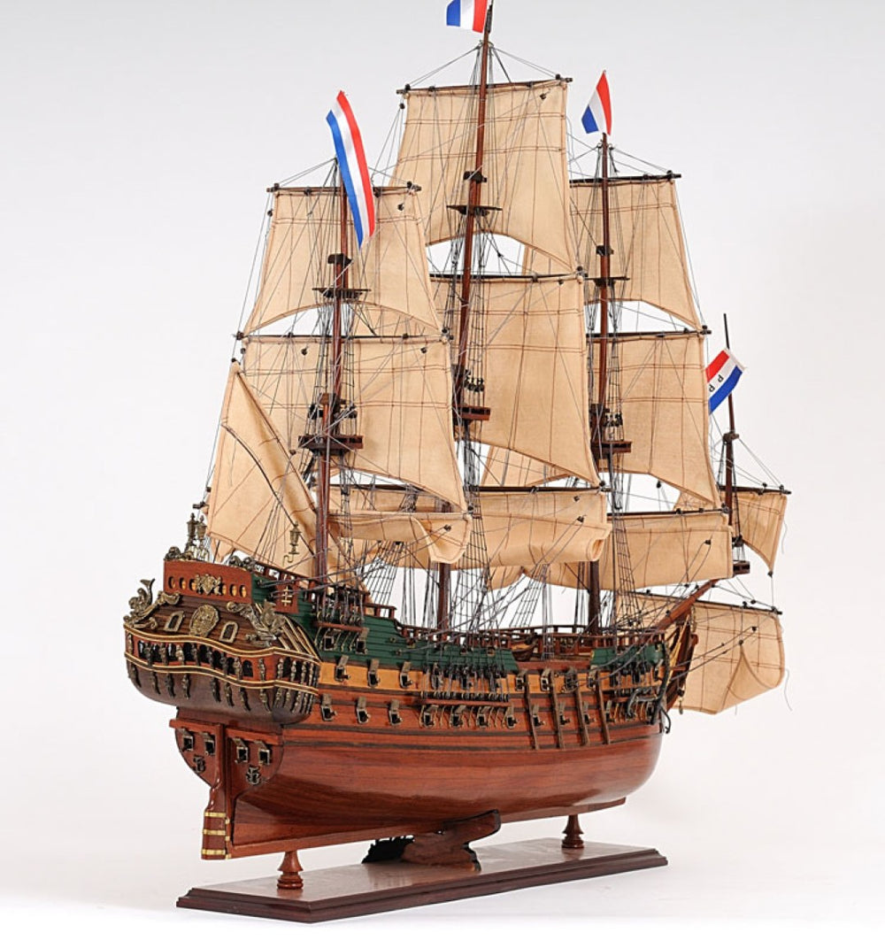 HomeRoots 9.5" Museum-Quality Friesland Ship Model - Handcrafted 17th Century Naval Artistry for Home Décor 364386