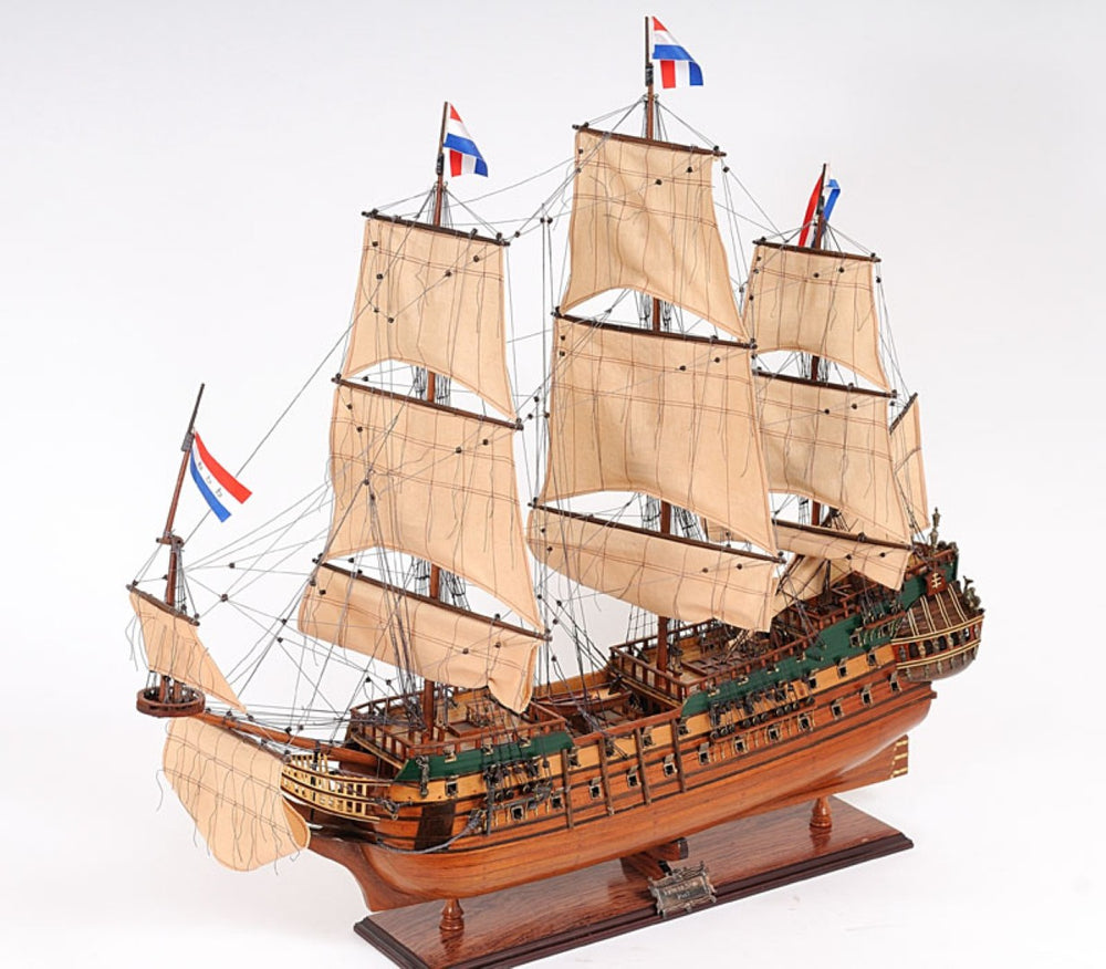 HomeRoots 9.5" Museum-Quality Friesland Ship Model - Handcrafted 17th Century Naval Artistry for Home Décor 364386