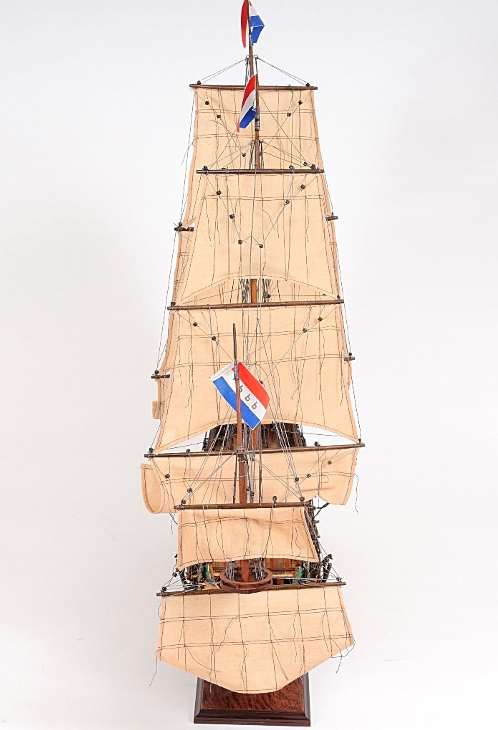 HomeRoots 35" Vintage Nautical Model Boat Sculpture - Hand-Painted Solid Wood Tabletop Decor for Home Charm 364387