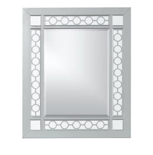 English Elm Geneva Silvery Champagne Wall Mirror 43" W x 44" H - 3" Deep Sleek Design, Durable Finish, Easy Mounting B078P301570