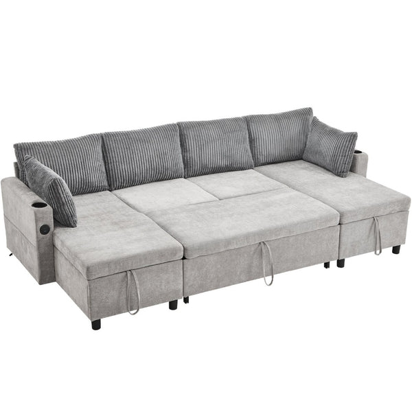 English Elm Swivel Barrel Accent Chair Chenille Tufted Round Club Seat for Living Room Lounge Grey N719S002230E
