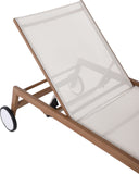 Maui Cream Water Resistant Fabric Outdoor Patio Lounger 364Cream Meridian Furniture