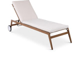 Maui Cream Water Resistant Fabric Outdoor Patio Lounger 364Cream Meridian Furniture