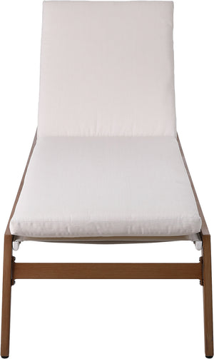Maui Cream Water Resistant Fabric Outdoor Patio Lounger 364Cream Meridian Furniture