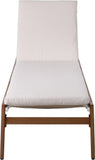 Maui Cream Water Resistant Fabric Outdoor Patio Lounger 364Cream Meridian Furniture