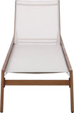 Maui Cream Water Resistant Fabric Outdoor Patio Lounger 364Cream Meridian Furniture