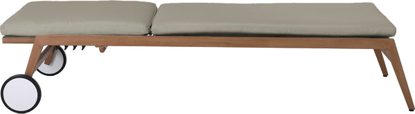 Maui Grey Water Resistant Fabric Outdoor Patio Lounger 364Grey Meridian Furniture