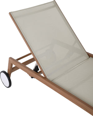 Maui Grey Water Resistant Fabric Outdoor Patio Lounger 364Grey Meridian Furniture