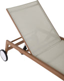 Maui Grey Water Resistant Fabric Outdoor Patio Lounger 364Grey Meridian Furniture