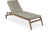 Maui Grey Water Resistant Fabric Outdoor Patio Lounger 364Grey Meridian Furniture