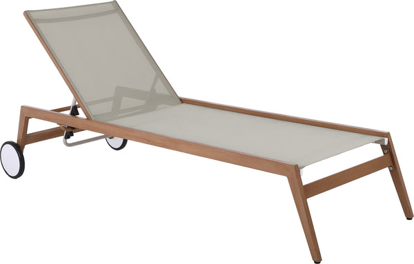 Maui Grey Water Resistant Fabric Outdoor Patio Lounger 364Grey Meridian Furniture