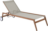 Maui Grey Water Resistant Fabric Outdoor Patio Lounger 364Grey Meridian Furniture