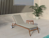 Maui Grey Water Resistant Fabric Outdoor Patio Lounger 364Grey Meridian Furniture