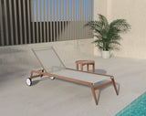 Maui Grey Water Resistant Fabric Outdoor Patio Lounger 364Grey Meridian Furniture