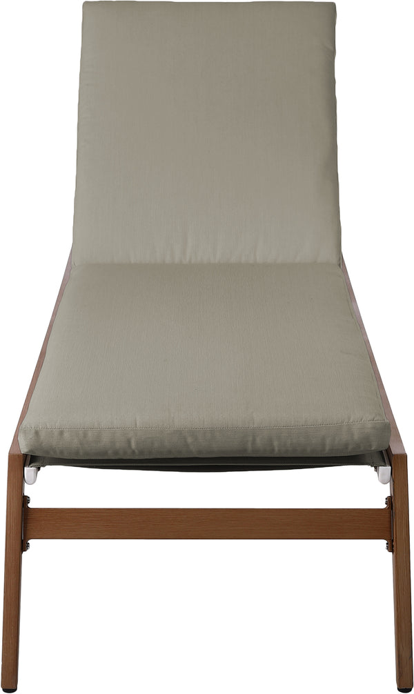 Maui Grey Water Resistant Fabric Outdoor Patio Lounger 364Grey Meridian Furniture