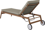 Maui Grey Water Resistant Fabric Outdoor Patio Lounger 364Grey Meridian Furniture