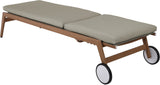 Maui Grey Water Resistant Fabric Outdoor Patio Lounger 364Grey Meridian Furniture