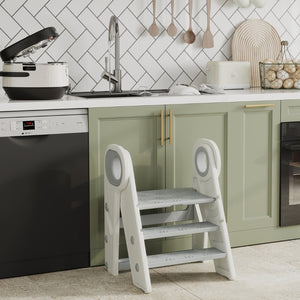 English Elm Qaba Toddler Tower, Foldable Kitchen Step Stool For Kids, Adjustable & Non-Slip Potty Training Aid W2225P249750-GIGA