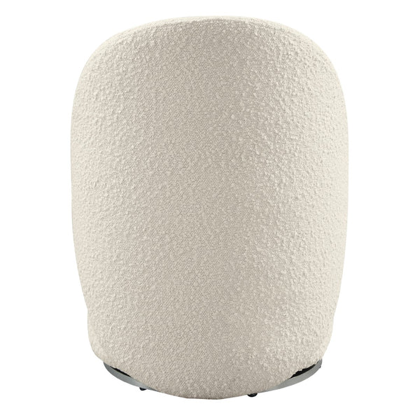 OSP Home Furnishings Lystra Swivel Vanity Chair Textured Cream