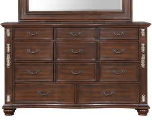 English Elm Lyon 11-Drawer Dresser with Rich Wood Veneer and Gold Accents, Fully Assembled for Instant Style Cherry 22 L x 42 W x 70 H B078P301577